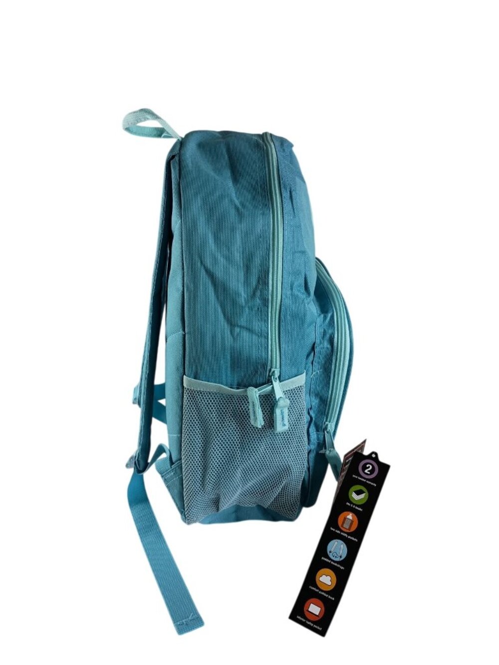 Unbarded School Backpack Sky Blue New - Picture 2 of 9